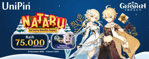 Nataru bersama Genshin Impact – Raih Cashback hingga 75.000 UniPin Credits!